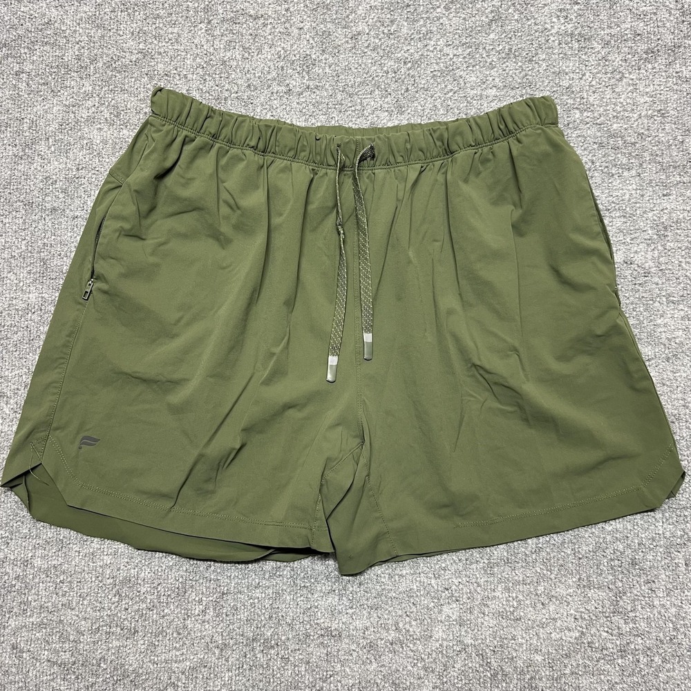 Fabletics Shorts Mens 32 Green Athletic Microfiber 5 Inseam Quick Dry Pockets